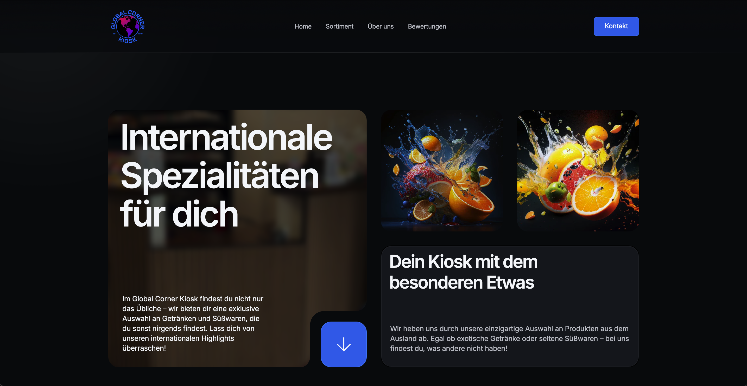 GlobalCorner Website Screenshot