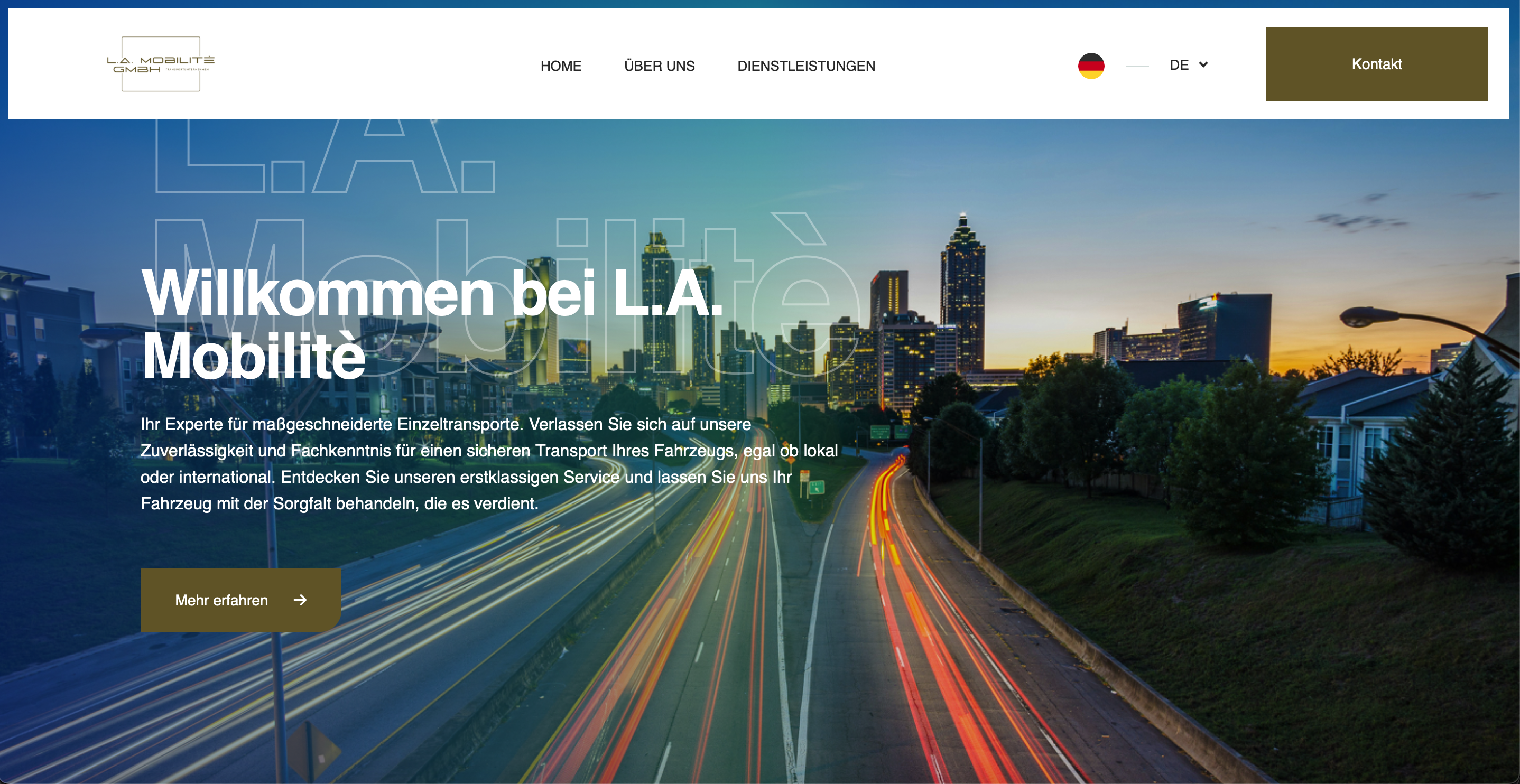 L.A. Mobilitè Website Screenshot